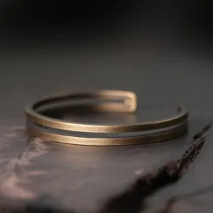 Mythstone Rustic Copper Luck Viking Cuff Bracelet