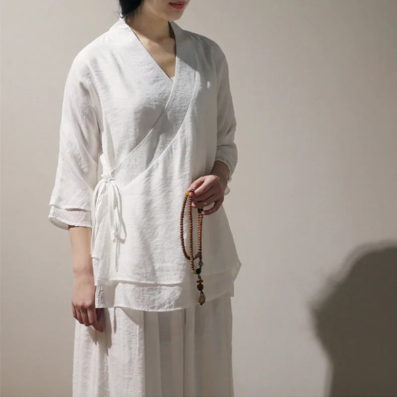 Mythstone Zen Spiritual Practice Meditation Prayer Uniform Clothing Women's Set - Image 9