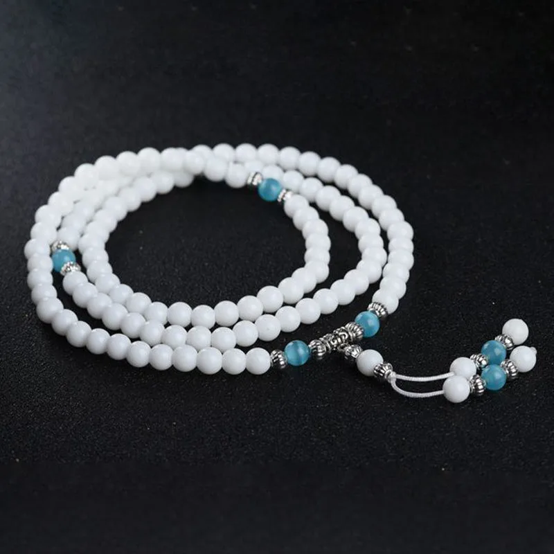 Mythstone Tibetan Tridacna Stone Harmony Mala Bracelet - Image 3