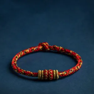 Mythstone Tibet Handmade Chinese Zodiac Natal Buddha Luck Strength Braided String Bracelet