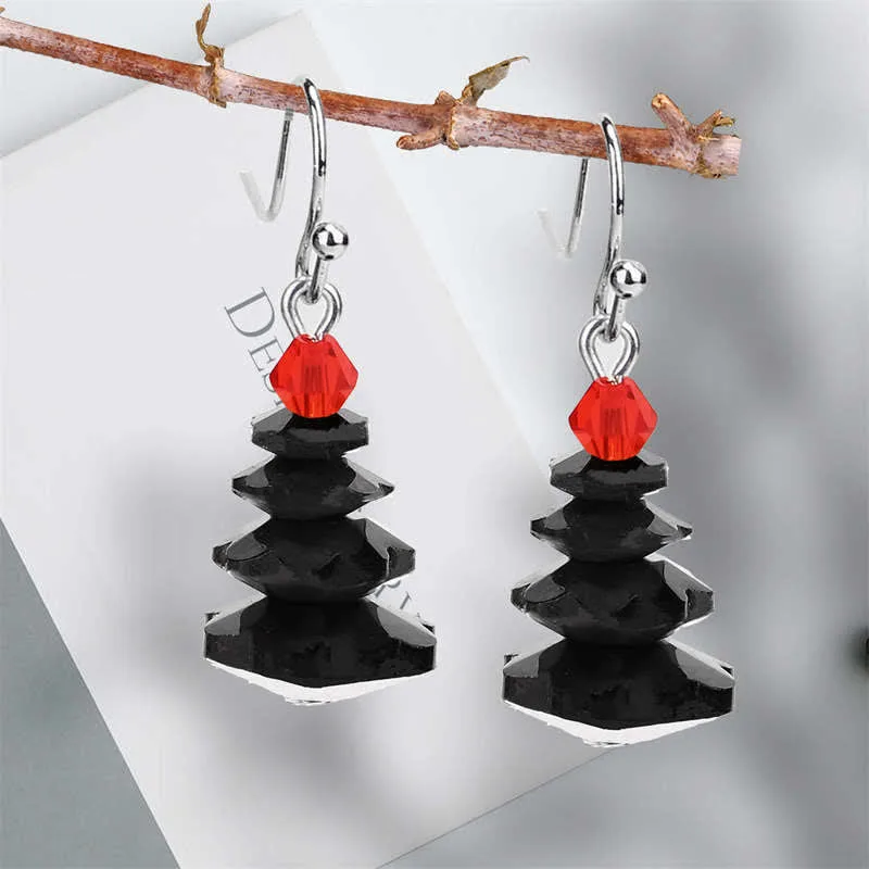 Mythstone Various Crystals Christmas Tree Amethyst Peace Healing Drop Earrings - Image 13