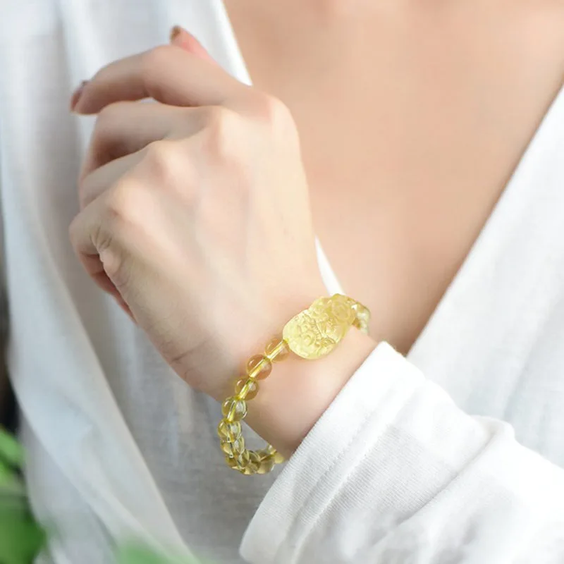 Mythstone FengShui Citrine PiXiu Wealth Bracelet - Image 7