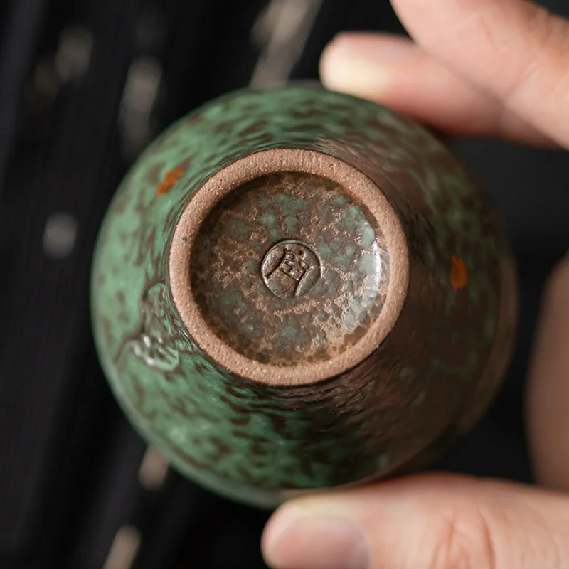 Mythstone Small Vintage Style Ceramic Teacup Kung Fu Tea Cup 50ml - Image 4