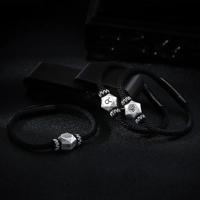 Mythstone 999 Sterling Silver 12 Constellations of the Zodiac Protection Handmade String Bracelet - Image 22