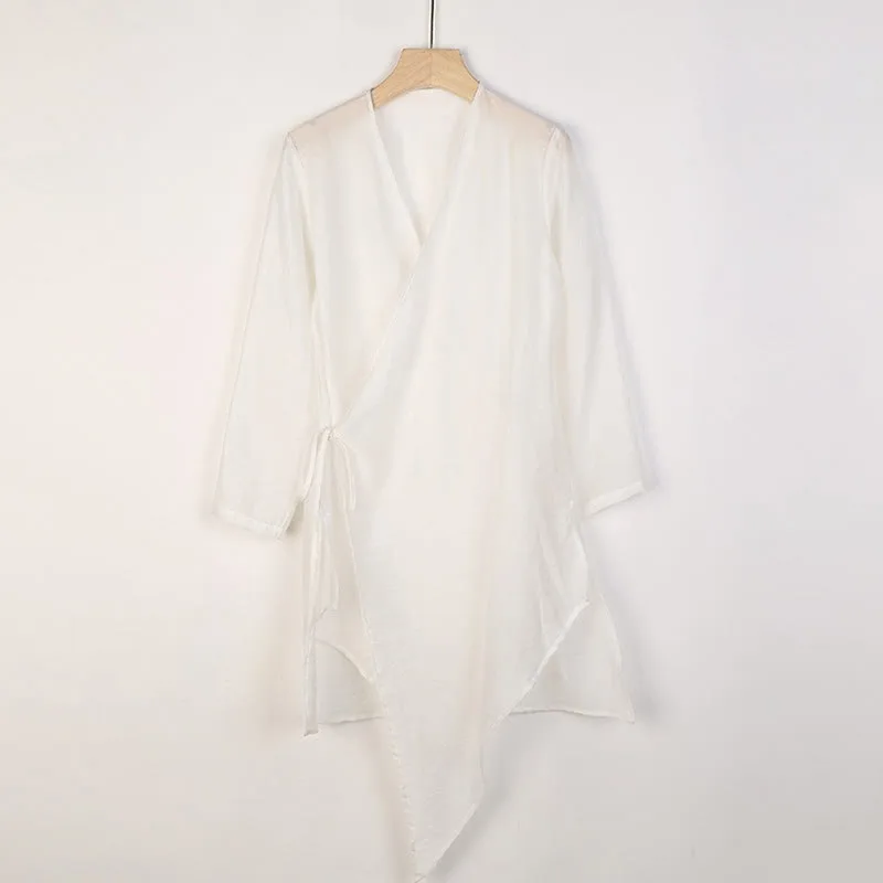 Mythstone Simple White Beige Pattern Meditation Spiritual Zen Practice Yoga Clothing Women's Clothes - Image 6