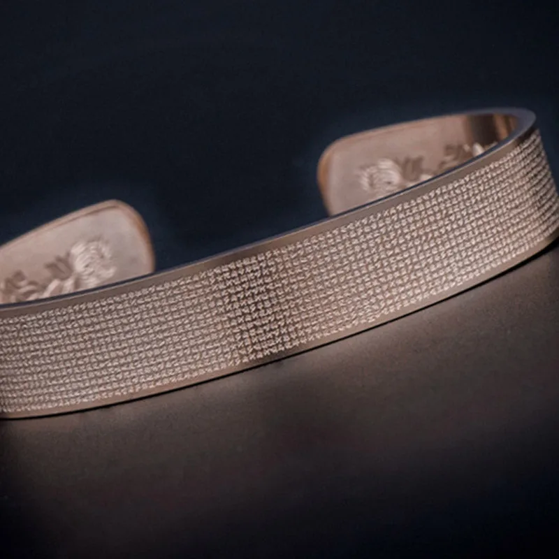 Mythstone Shurangama Mantra Engraving Titanium Steel Blessing Bracelet - Image 15