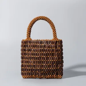 Mythstone Hand-woven Wooden Beads Handbag