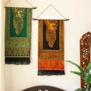 Mythstone Vintage Elephant Pattern Tassels Strength Table Runner Home Decoration