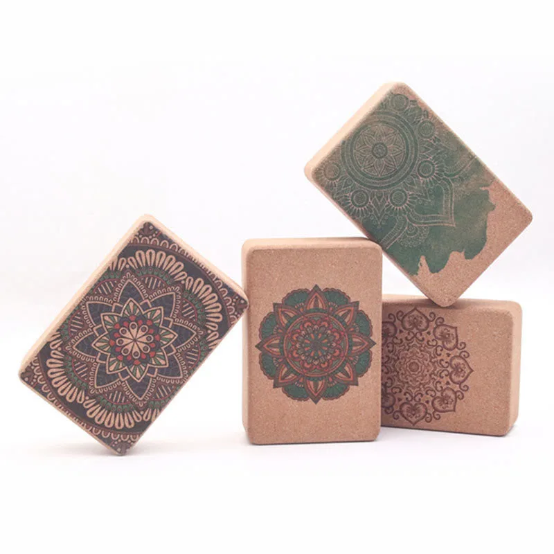 Mythstone Tibetan Mandala Mindful Yoga Cork Block - Image 3