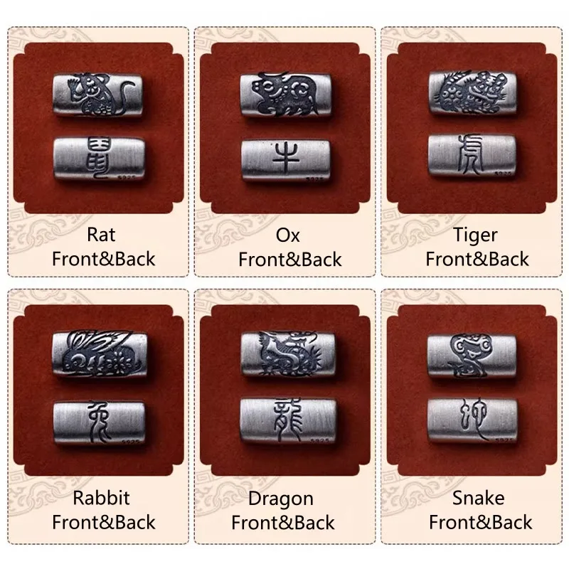 Mythstone 925 Sterling Silver 12 Chinese Zodiac Cinnabar String Bracelet - Image 28