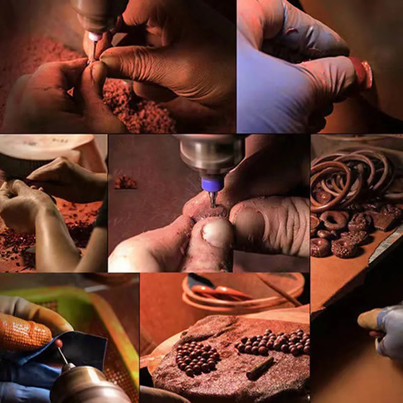 Mythstone Natural Cinnabar Lotus Om Mani Padme Hum Blessing Necklace String Pendant - Image 8