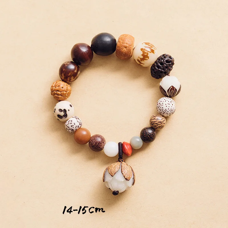 Mythstone Bodhi Seed Lotus Wisdom Peace Wrist Mala Bracelet - Image 6