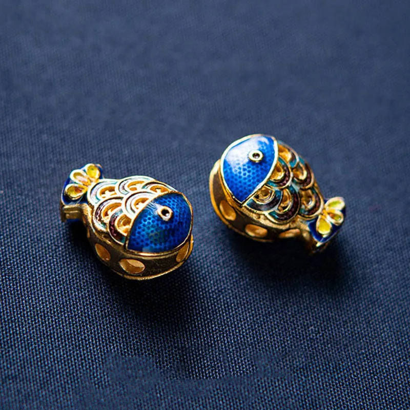 Mythstone Natural Aquamarine Lazurite Fish Healing Bracelet - Image 8