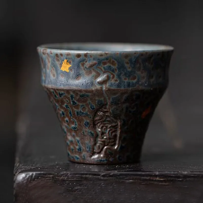 Mythstone Small Vintage Style Ceramic Teacup Kung Fu Tea Cup 50ml - Image 9