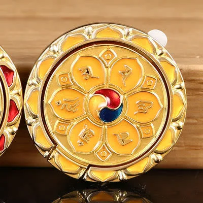 Mythstone Tibetan Om Mani Padme Hum Peace Phone Ring Bracket Universal Phone Holder Decorations - Image 21