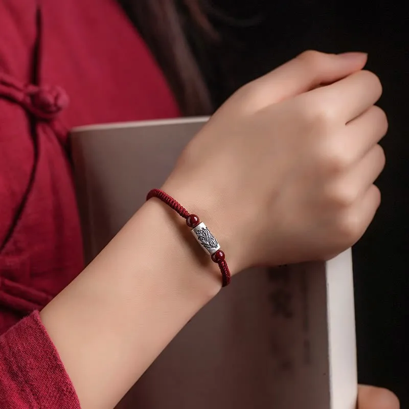 Mythstone 925 Sterling Silver 12 Chinese Zodiac Cinnabar String Bracelet - Image 14