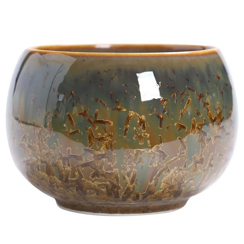 Mythstone Colorful Brown Ceramic Teacup Kung Fu Tea Cup Bowl - Image 4