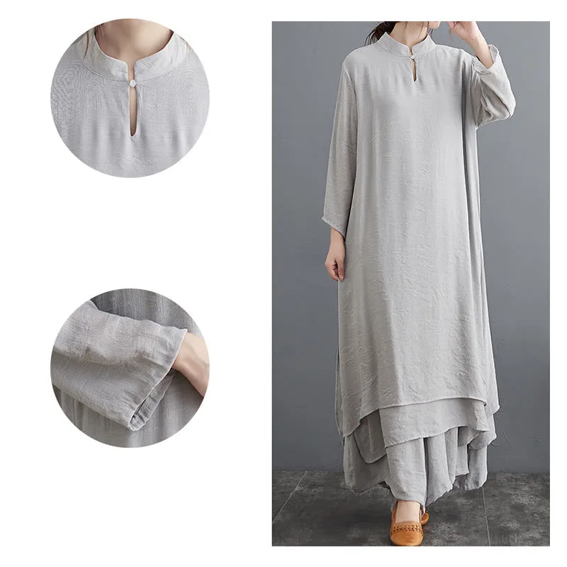 Mythstone Simple Pattern Meditation Prayer Spiritual Zen Practice Yoga Clothing Women's Set - Image 9