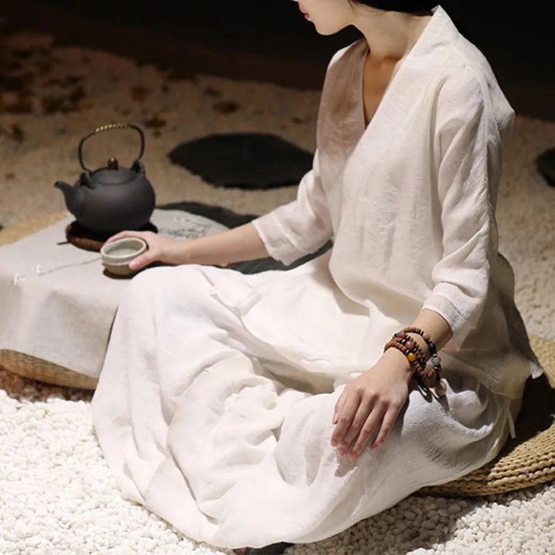 Mythstone Zen Spiritual Practice Meditation Prayer Uniform Clothing Women's Set - Image 4