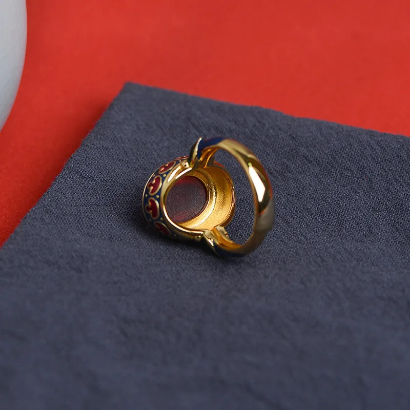 Mythstone 925 Sterling Silver Red Corundum Courage Ring - Image 5