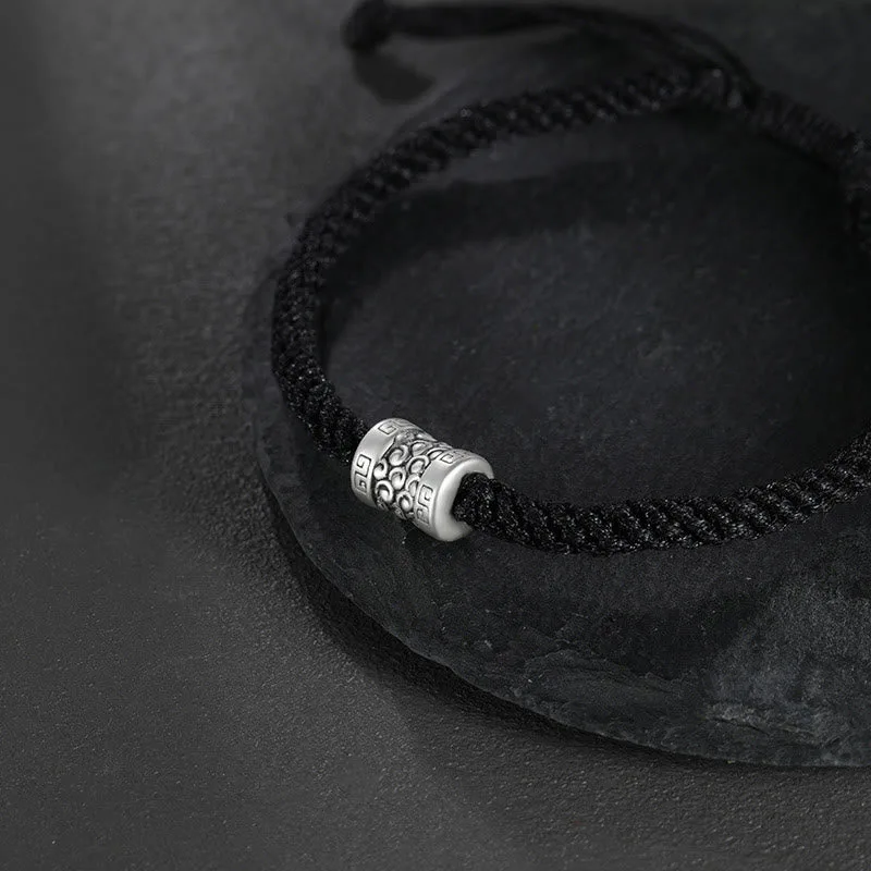 Mythstone 999 Sterling Silver Red String Lucky Cloud Strength Bracelet - Image 2