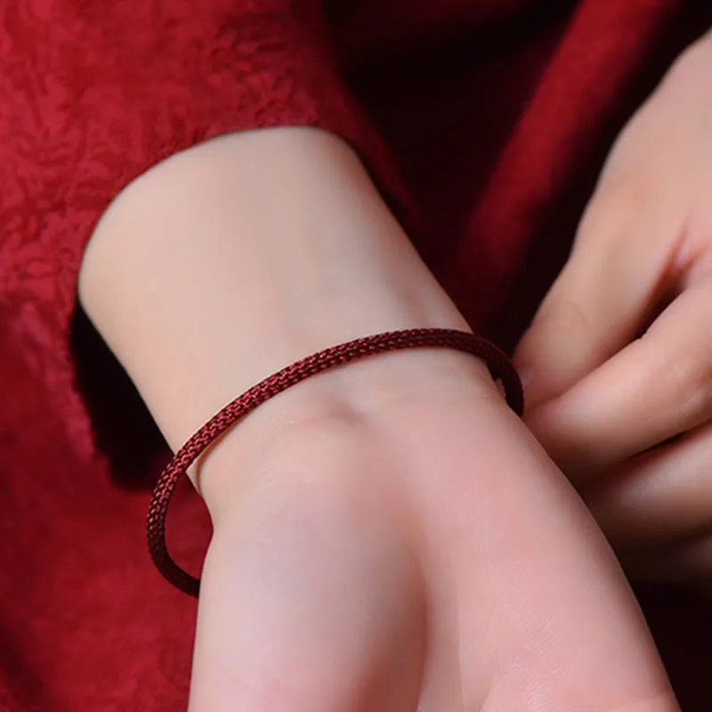 Mythstone Simple Design Handmade Luck Braid String Cuff Bracelet - Image 11