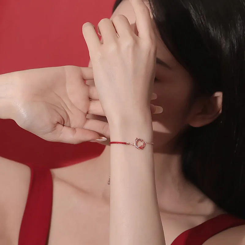 Mythstone - 925 Sterling Silver Year Of The Dragon Copper Koi Fish Luck Protection Bracelet - Image 8