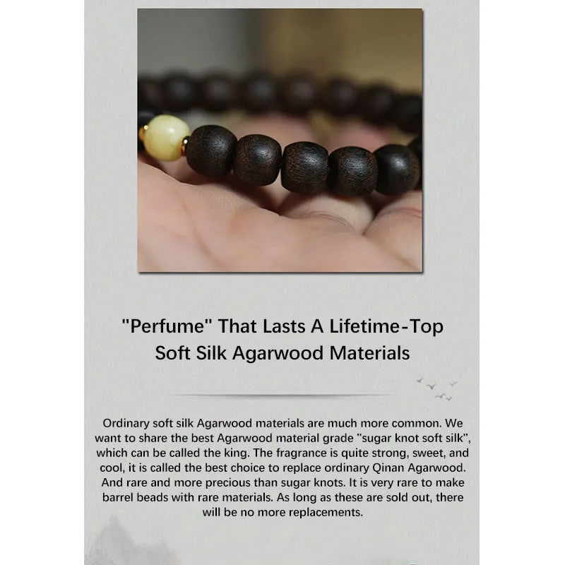 Mythstone Rare Brunei Agarwood Amber Balance Peace Calm Bracelet - Image 7