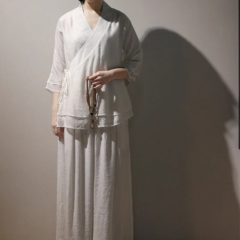 Mythstone Zen Spiritual Practice Meditation Prayer Uniform Clothing Women's Set - Image 10