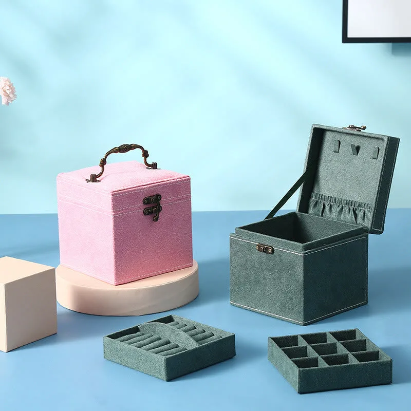 Mythstone Jewelry Box Organizer Three-Layer Jewelry Storage Box Flannel Gift Box - Image 16