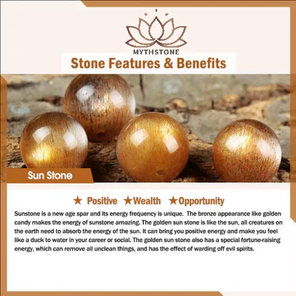 Mythstone Sun Stone Colorful Rutilated Quartz Wealth Peanut Charm Bracelet - Image 6