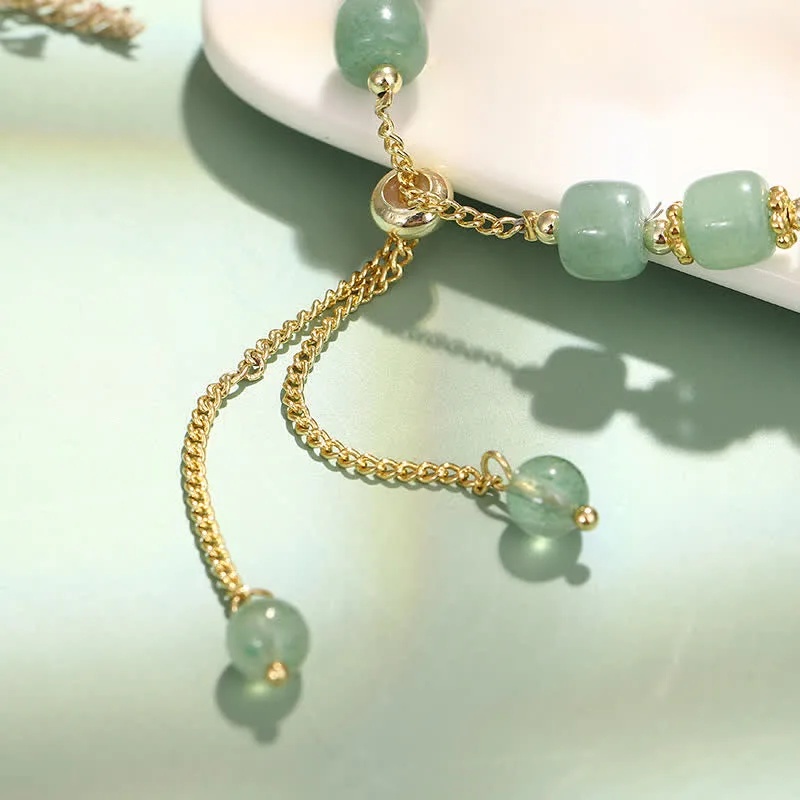 Mythstone Year of the Rabbit Natural Green Aventurine Luck Bead Bracelet - Image 4
