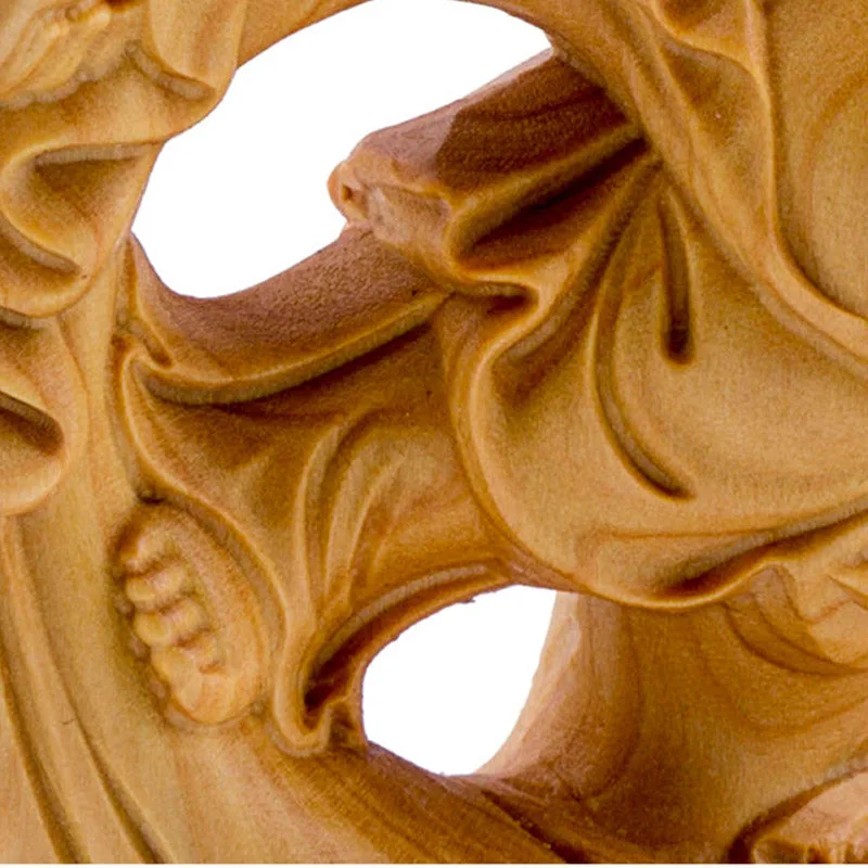 Mythstone Laughing Buddha Boxwood Prosperity Home Decoration - Image 12