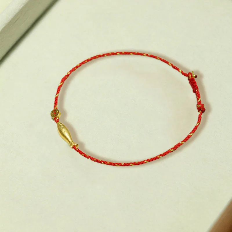 Mythstone 14K Gold Plated Koi Fish Luck Wealth Braided Bracelet - Image 3